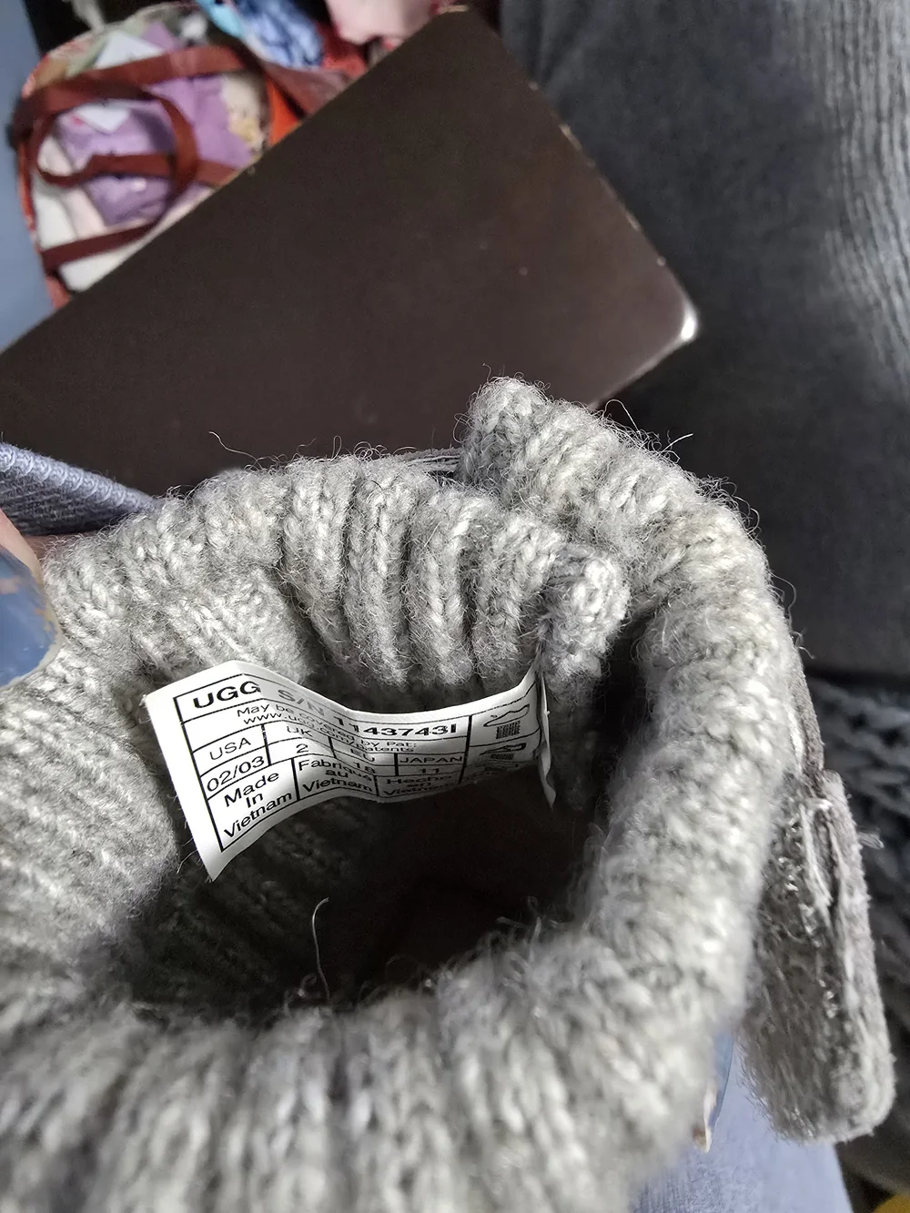 UGG Toddler Gray Knit Booties